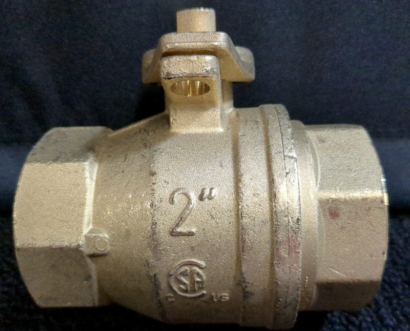As New Brass 2 inch Ball Valve 600 CWP