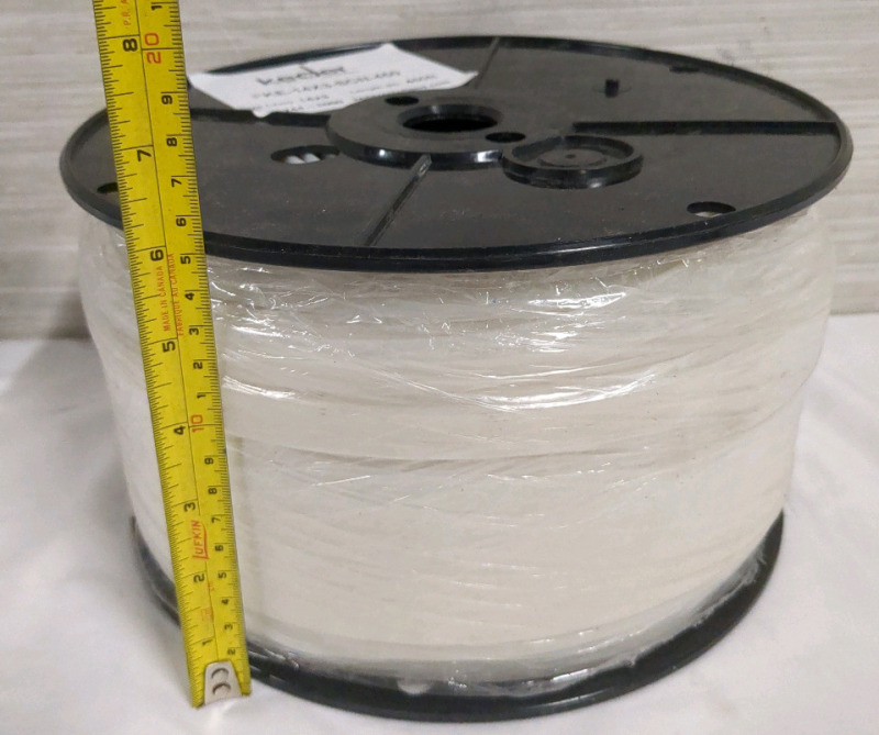 New Keder Solutions White Silicon Flat Keder 14mm x 3mm 450ft Spool Retails Over $180 USD