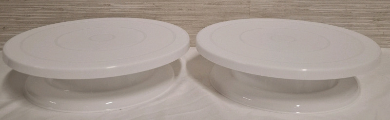 2 New in Boxes Round Cake Turntable | Spinning Platform For Easy Decorating | Measurement: 10.7 inch Cake Turntable