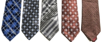 5 Vintage New Old Stock 100% Silk Ties - 56" Long Each