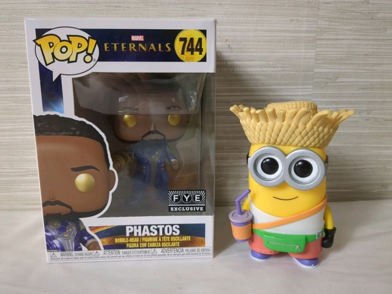 Funko Pop 744 Phastos Marvel Eternals In Box, 418 Tourist Dave Despicable Me 3 No Box