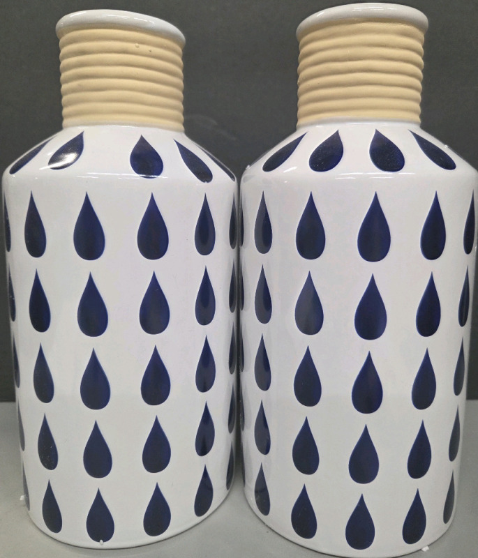 2 New | 10" Modern Rustic Vases | Perfect for Centerpieces and Flowers