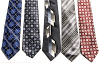 5 Vintage New Old Stock 100% Silk Ties - 56" Long Each