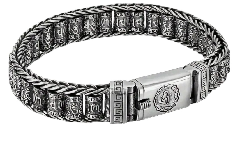 Six Character Road Pass Bracelet Approximately 8.5 Inch Box Clasp