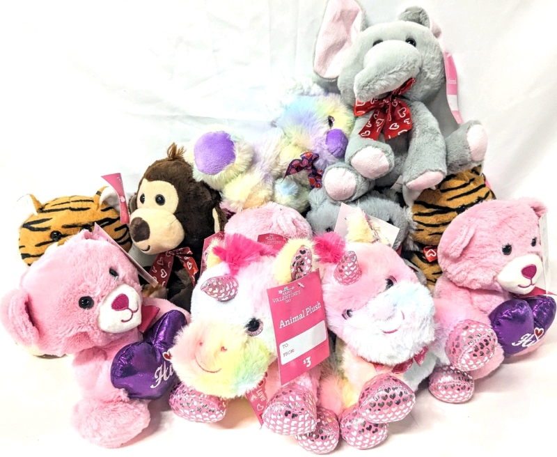11 New Super Soft Stuffed Animals Up To 7" Tall
