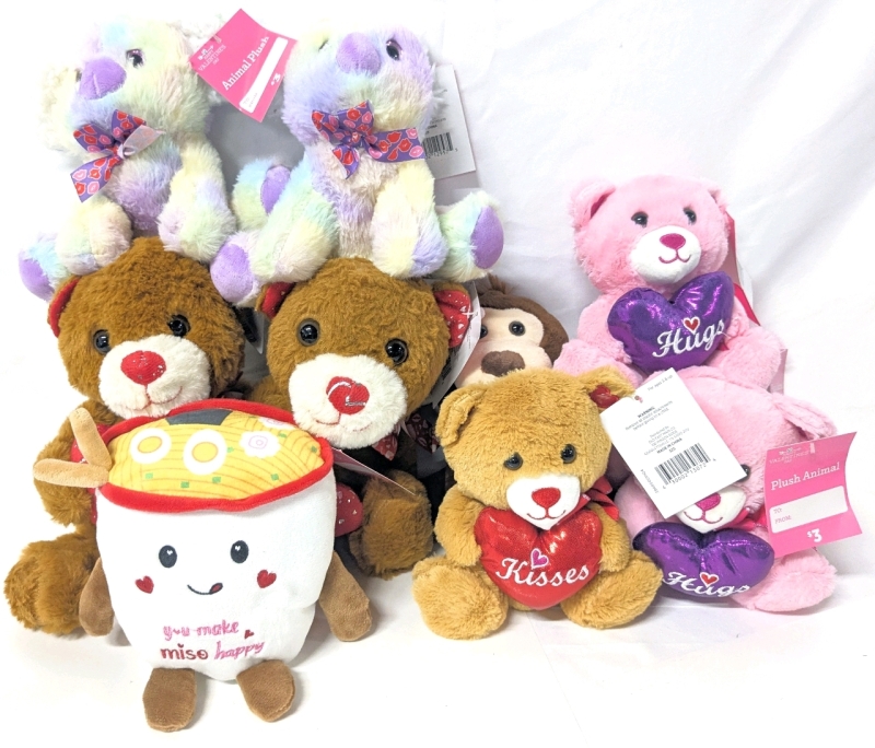 10 New Super Soft Stuffed Animals Up To 9.5" Tall