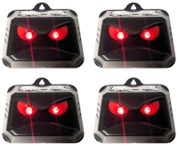 New in Box 4-Pack Hanging Solar Powered Animal Repellers - Glowing Flashing Eyes to Keep Pests Out! - Each measures 3.25" &times; 2.75"