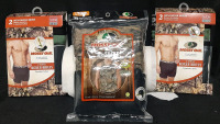 New Mossy Oak S Size Camo Print A-Shirts (2) & 2 Mossy Oak S Size Assorted Color Boxer Briefs (2)
