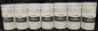 7 New Jars of TrueLiving White Crushed Glass (1lb Each)