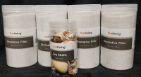 4 New Tubs of Trueliving Decorative Filler (2lbs Each) & Trueliving Sea Shells (142g)