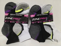 12 New | Size 4-10 Ladies Half Cushion Ankle Socks | 2 Packs of 6