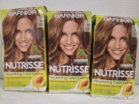 3 New | Garnier Nutrisse Nourishing Color Creme Permanent Hair Colour in Shade Brown Sugar (Light Golden Brown 63)