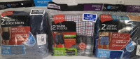 6 Pairs New | Variety Sized Mens HANES Boxers/Boxer Briefs