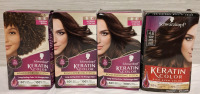 New 4 Schwarzkopf Keratin Color Permanent Hair Color Cream, Shades: 4.6 Intense Cocoa (3 boxes) & 5.6 Medium Brown (1 box) | Retails: $35 each box | Box Measurements: 6.6" &times; 4" each<br/>