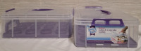 2 New Deluxe Cake & Cupcake Caddy | Holds a 9 x 13 cake or 12 cupcakes | Measurement: 9.75" X 13.7"