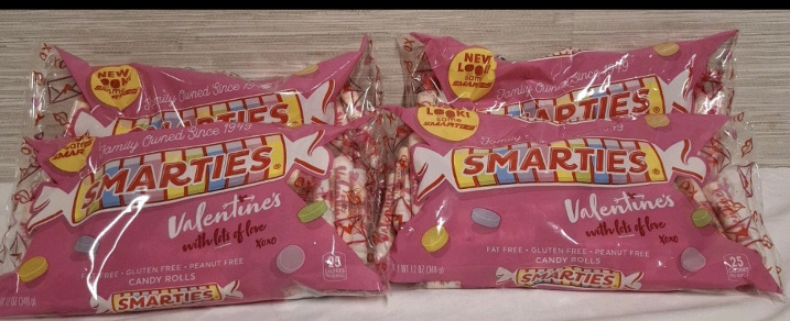 New 4 Smarties Candy Rolls | Net WT: 12 OZ per packet | Measurements : 10.5" x 5.5" per packet | Best Before - Sep 25 2027