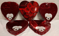 New 4 Russell Stover Chocolate Boxes & 1 Elmber Chocolate Box
