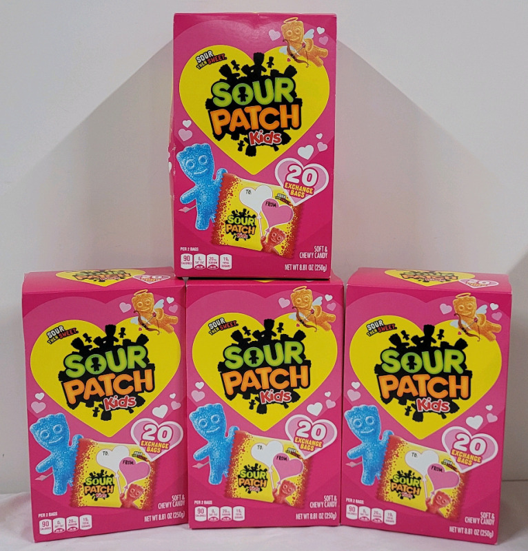 4 Boxes New Sour Patch Kids Soft & Chewy Candy . 4 Boxes , 20 Packs per Box. Best Before August 23 / 2025
