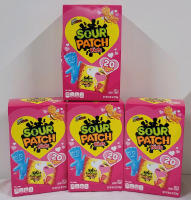 4 Boxes New Sour Patch Kids Soft & Chewy Candy . 4 Boxes , 20 Packs per Box. Best Before August 23 / 2025