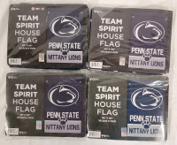 4 New NCAA Football PENN State Nittany Lions Team Spirit House Flag . Each Flag measures 28"&times;40"