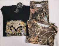 3 New 2XL Realtree & Mossy Oak T-Shirts & Long Sleeve Shirt