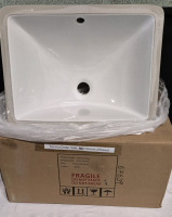 New Undermount Sink White Ceramic - 18.5" L x 14" W x 8.5" H
