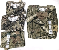 4 New Size Large Men's MOSSY OAK : 3&times; Camouflage Cotton Blend Sleeveless T-Shirts, 1&times; T-Shirt