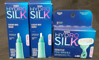 New Schick Hydro Silk Sensitive Blades (5 Included, Does Not Come with Shaving Handle) & 2 Shick Hydro Silk Sugar Wax Wand