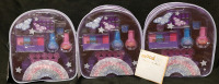 3 New MoodJoy Beauty & Style Backpacks (Includes Eyeshadow, Nail Polish, Adhesive Fingernails)