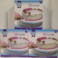 3 New | 10.7" Baked with Love Round Cake TurnTable