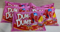 5 New Bags Dum-Dums Heart Pops Candy, 25 count per bag