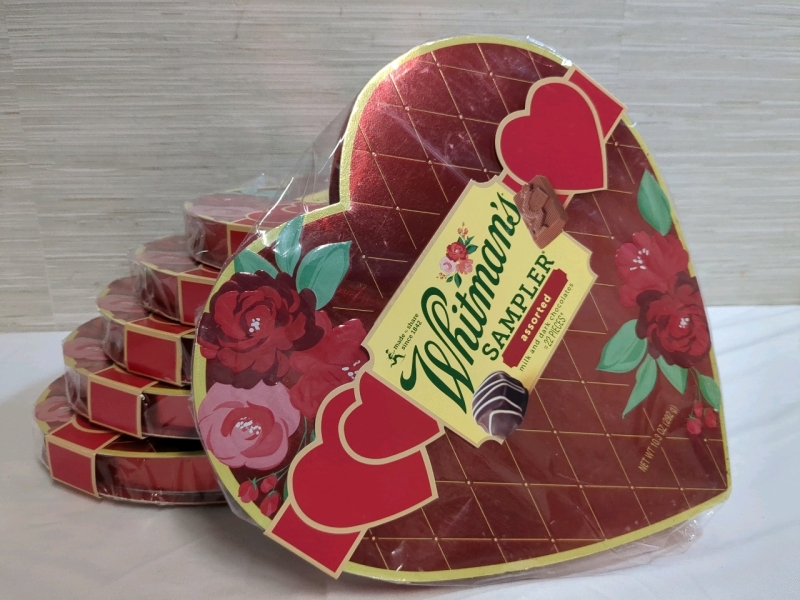 6 New Whitman's Assorted Chocolate Sampler Box
