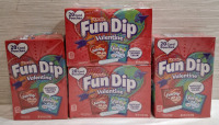 4 New Lik-m-aid Fun Dip Candy Boxes | 20 Card Pouches per box | Net WT 8.6 oz | Box Measurements: 7.8" X 5.5" | Best Before - March 2026