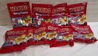 New 10 Haribo Berry Hearts Gummi Candy Packets | Net WT 3.1oz | Measurements- 7.8" X 5.5" | Best Before 02/2026