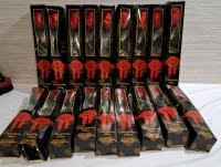 New 18 Chocolate Roses Boxes | Net WT 0.71oz each | Measurements- 11.8" X 2.1" | Best Before- 2026/02/28