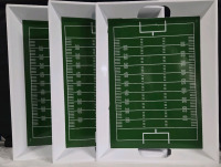 3 New | 20" x 15" Football Themed Serving Trays