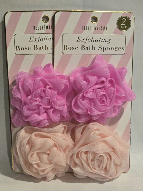 2 New Sets | Of Exfoliating Rose Bath Sponges