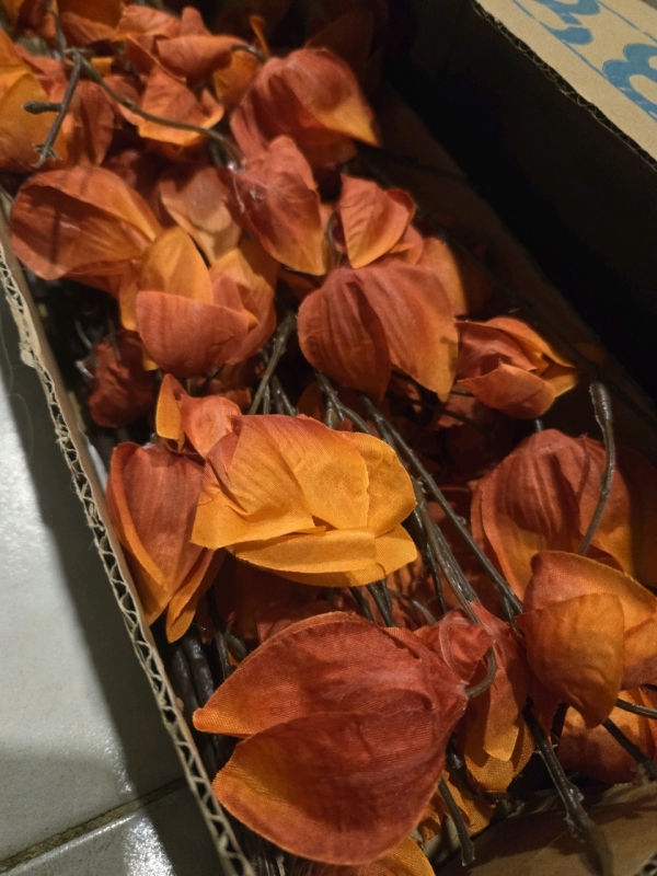 6 New | Faux Chinese Lantern Stems 37" Tall