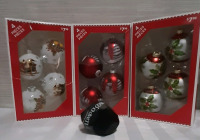 New 3 Boxes of Christmas Ornaments and a Lump of Coal