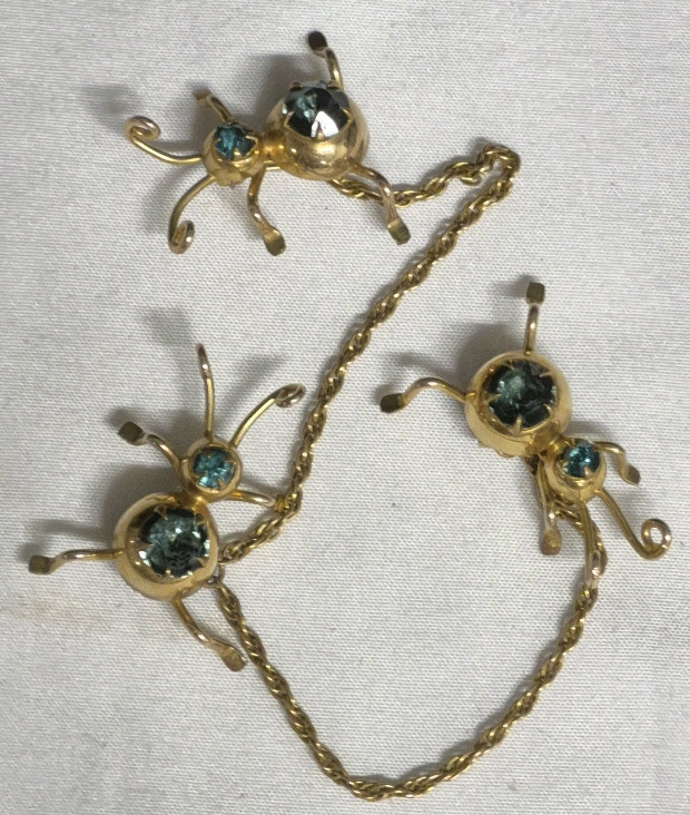 VINTAGE STAMPED GOLD FILLED Whimiscal Bug Brooch