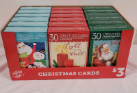 18 Boxes New Christmas Cards . 18 Boxes , 30 Cards per Box . Retail $54 US