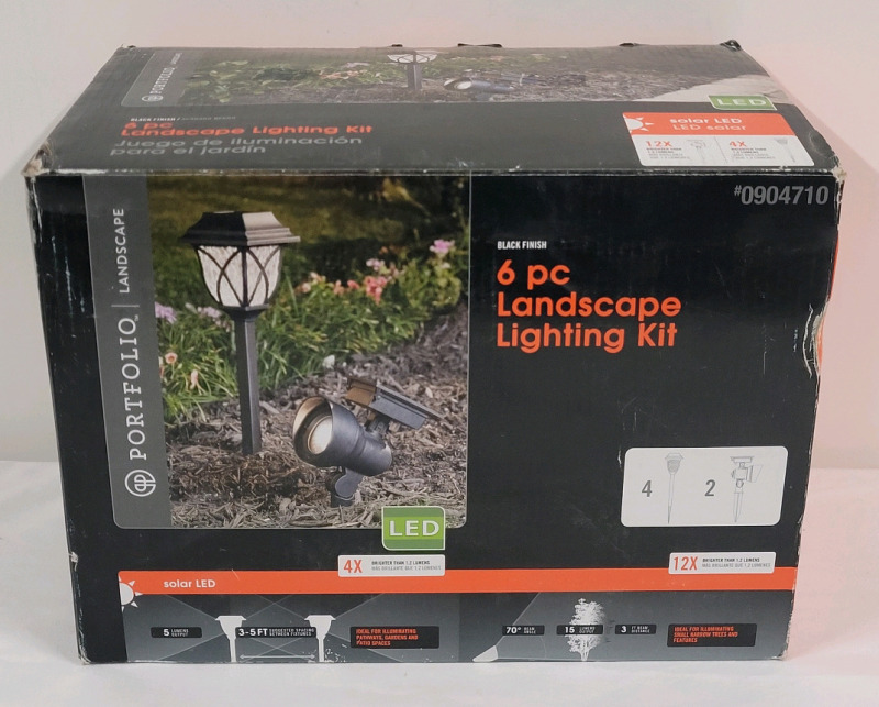 New - Portfolio Landscape 6-pc LED Landscape Lighting Kit .