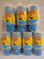 7 New Packs Glad Shark Themed Kids Paper Snack Bowls 12 oz/354mL; 20 count per pack