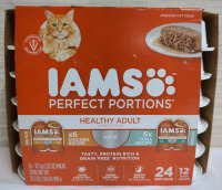 New Iams 24 Servings Perfect Portions Adult Cat Food 12x2 packs BB 07/22/24