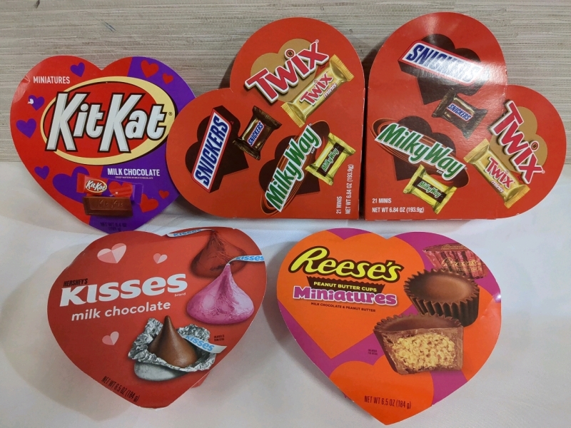 5 New Assorted Chocolate Boxes BB 08/25