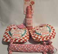 4 New | Squeaky Dog Toys Plush & Rubber Longest Measures 12"