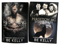 2 New BE KELLY Paranormal Romance Fiction Paperback Compilation Books : Reckoning MC Seer 1-3 & Perdition MC Shifter Series 1-3 | Over $50 Retail Value!