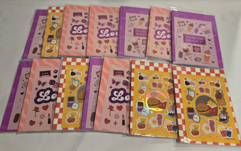14 New | Assorted Journals W/ Stickers 7" x 5" | 60 Sheets + 20 Stickers Each!
