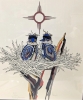 Signed Framed Limited Edition "Baby Herons" Indigenous Art Print - 2