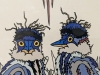 Signed Framed Limited Edition "Baby Herons" Indigenous Art Print - 5